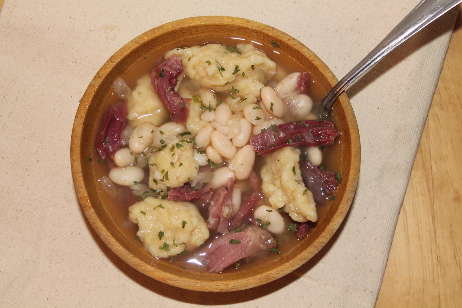 Savory Moments Ham, bean, and rivel soup