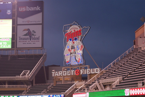 target field seating view. Tampa Bay Rays game at Target