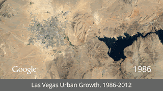 صورة توضح النمو الحضري في لاس فيجاس