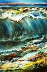 original oil painting on canvas Big Wave