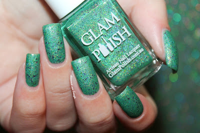 Swatch of the nail polish "Frankenslime 2014" by Glam Polish