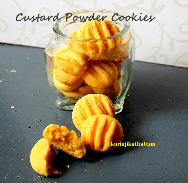 Eggless Custard Powder Cookies without Raising Agent 4 Ingredient