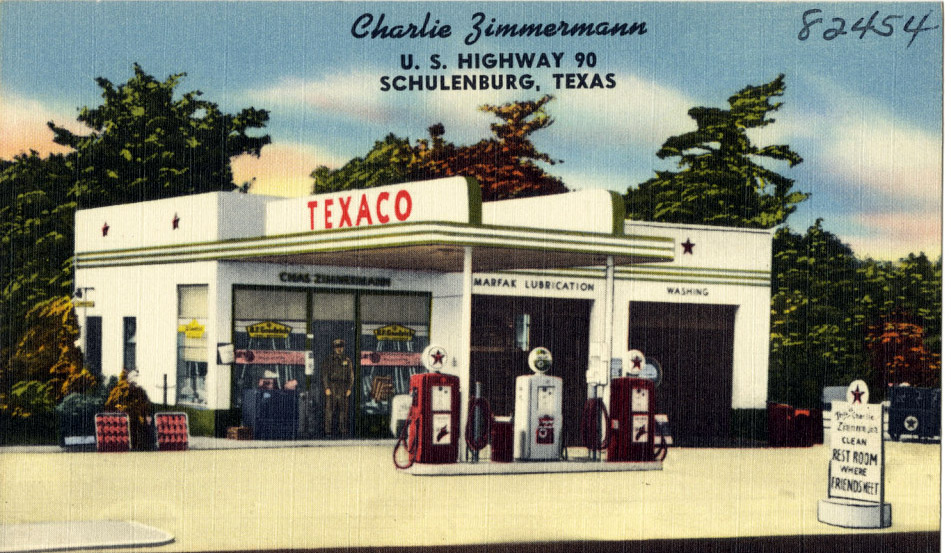 just a car guy service station and garages on postcards