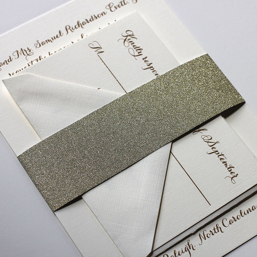 Blush Paperie Glitter Envelope Liners & Belly Bands