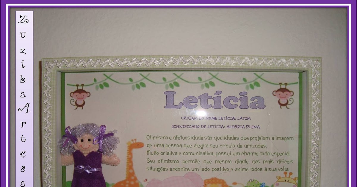Zuziba Artesanato Quadrinho Significado Nome Letícia Armario Dobravel Quechua ~ Zuziba Artesanato Quadrinho Significado Nome Letícia