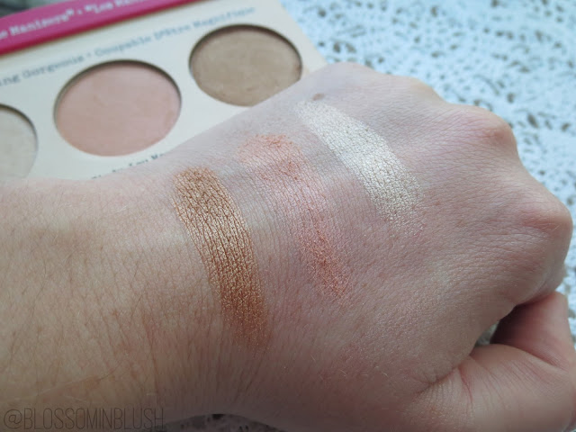 a picture of theBalm The Manizer Sisters palette ; Betty-Lou Manizer, Ciny-Lou Manizer, Mary-Lou Manizer (swatch)