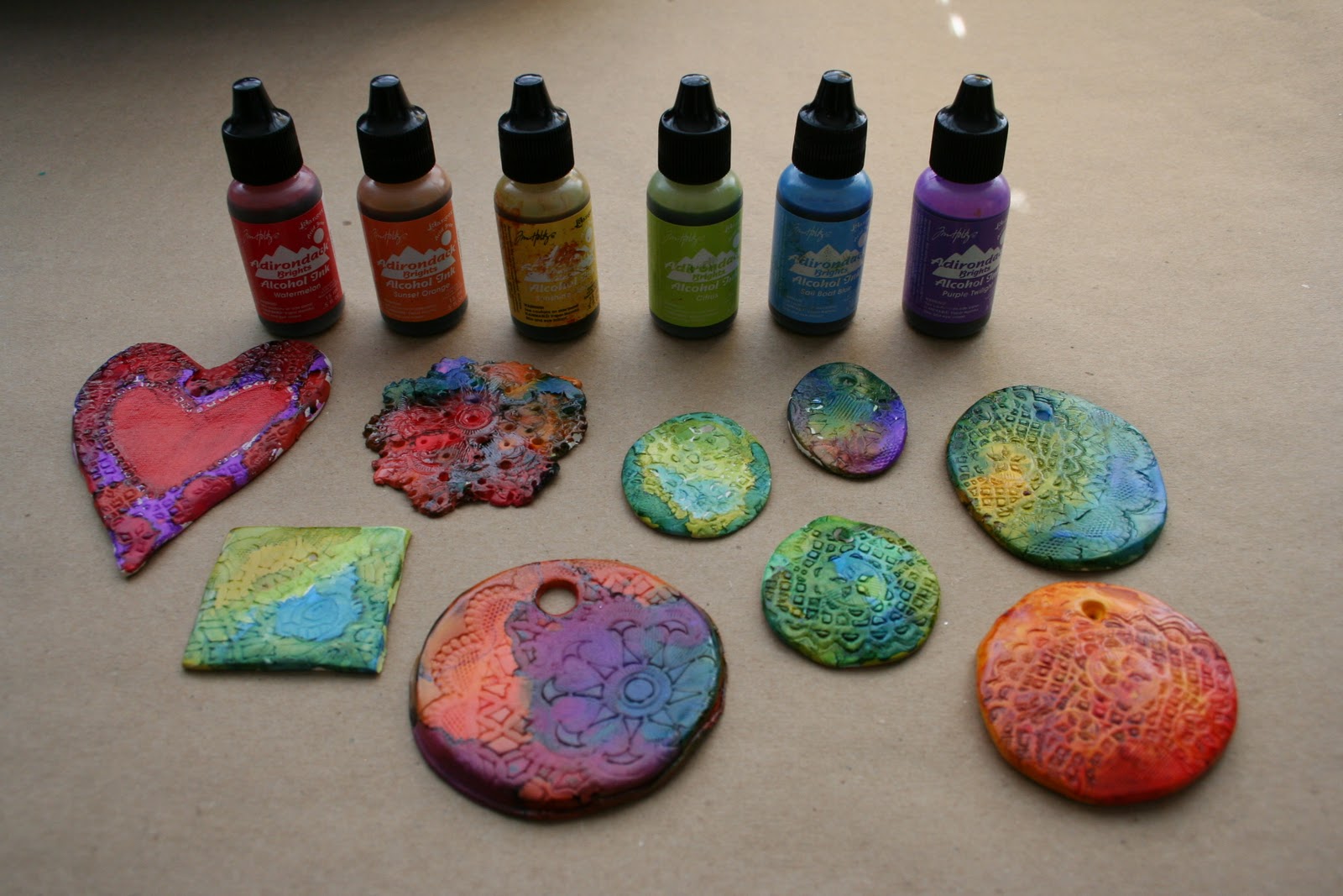 Alcohol Ink on Polymer Clay Cool Tools Blog