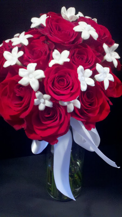 Red Rose & Stephanotis Bouquet