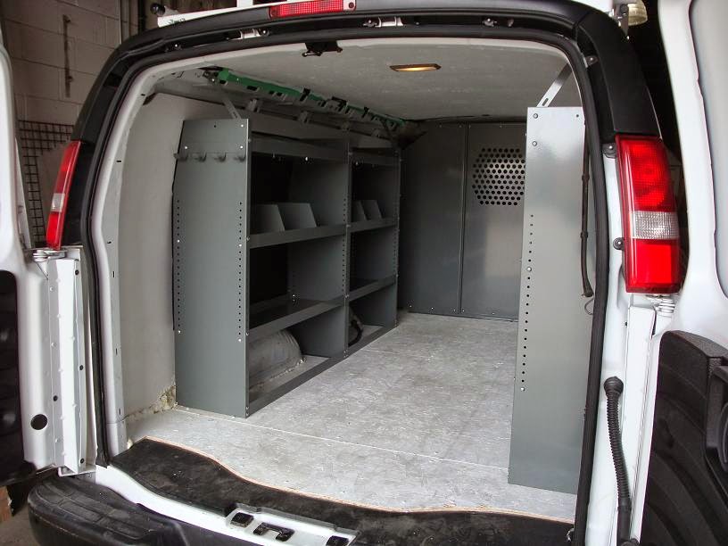 Storage shelves for cargo van mpg