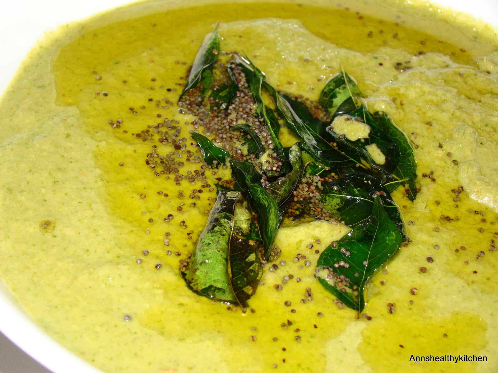 Healthykitchen CoconutCilantro(Coriander leaves)Chutney / Malliyila