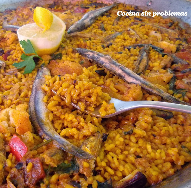 Arroz Con Boquerones.
