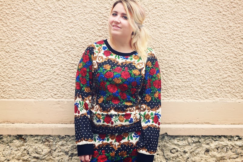 floral polka dot mink pink tracksuit