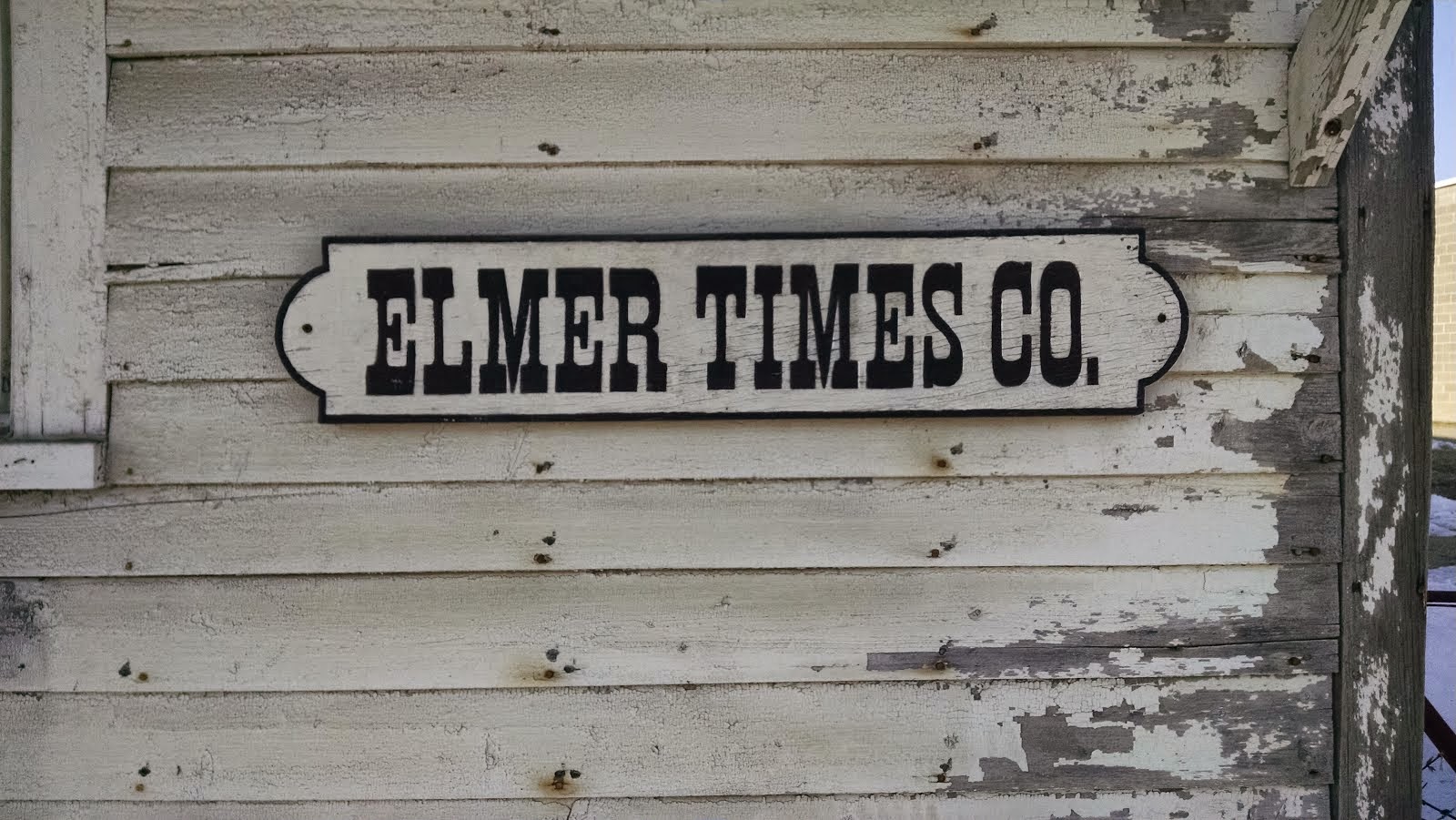 Elmer Times Company sign