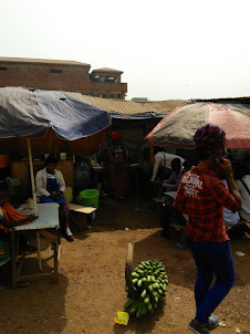 Road side eateries and stalls in Kisenyi bus terminus in Kampala.