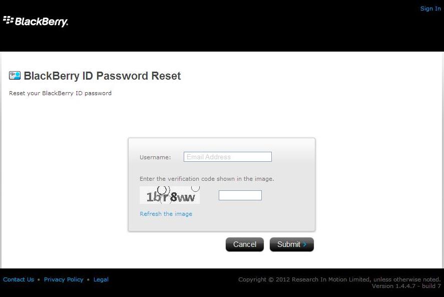how do i get my blackberry id password