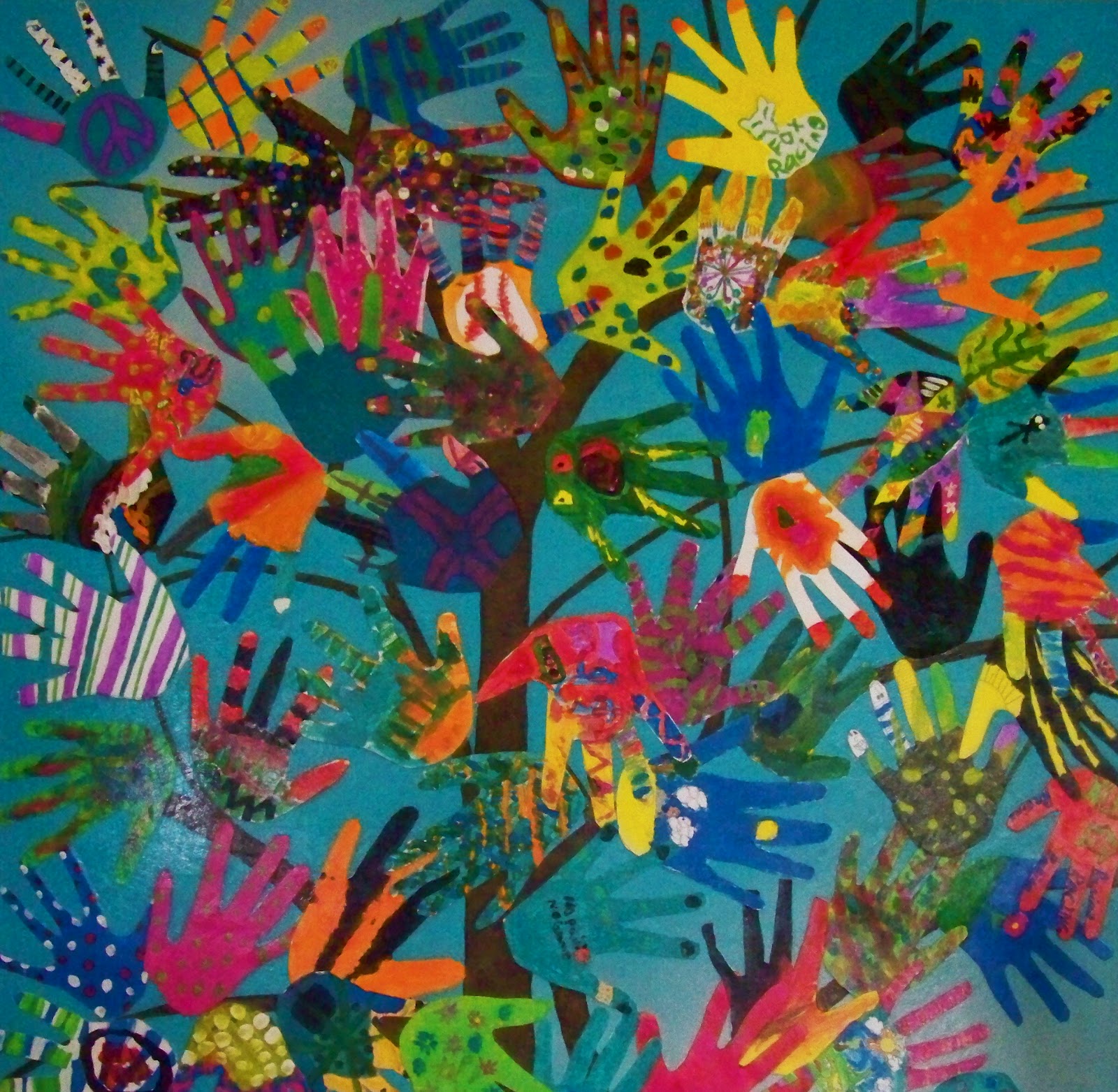 candice ashment art the HAND TREE Hand Art 4rth grade