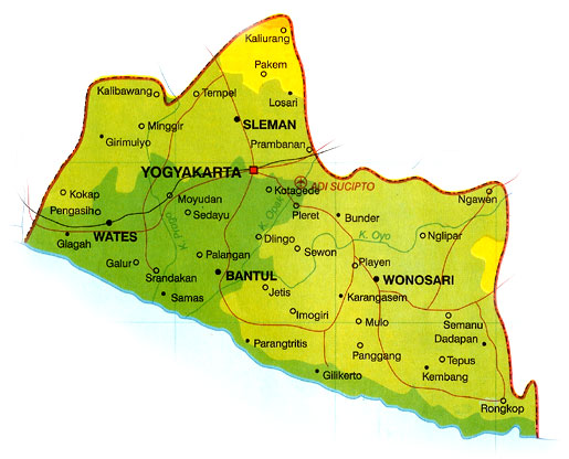 TAKJUB INDONESIA: Peta Propinsi Daerah istimewa Yogyakarta