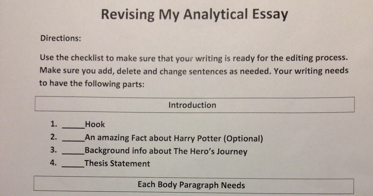 what should you do when writing an analytical essay