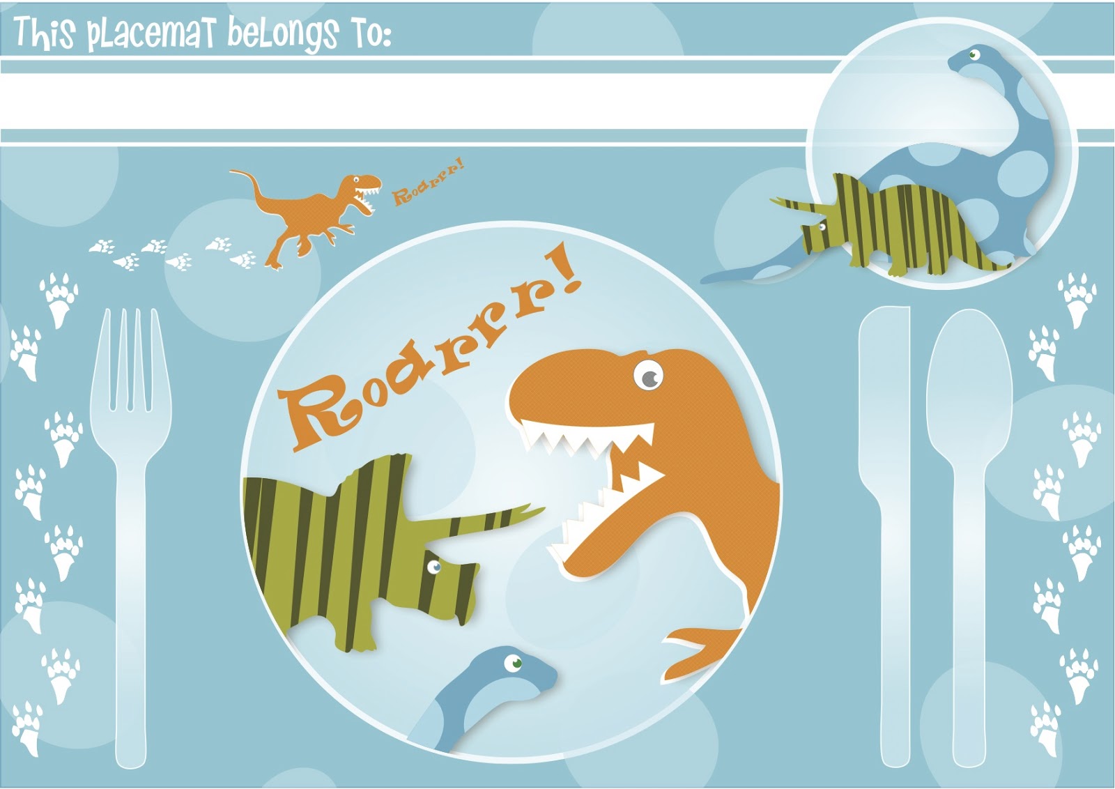 In Good Company Ch Good On Paper Dinosaur Placemat Freebie