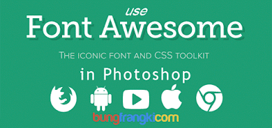 Cara Terbaru Menggunakan Icon Font Awesome di Photoshop Cara Terbaru Menggunakan Icon Font Awesome di Photoshop