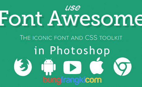 Cara Terbaru Menggunakan Icon Font Awesome di Photoshop