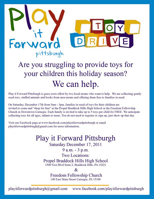 Play it Forward Pittsburgh Toy Drive Macaroni KID Pittsburgh West
