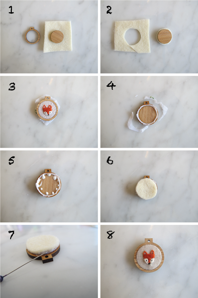 Tutorial Finishing your tiny miniature embroidery hoop frames / the creative muster