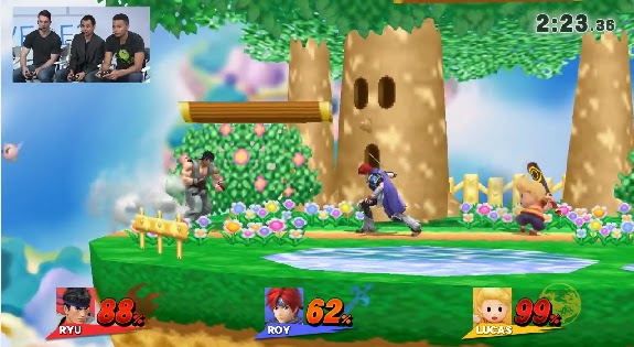 Ryu, Roy e Lucas se enfrentam na arena Dreamland 64 em novo vídeo de Super Smash Bros. for Wii U Imagem