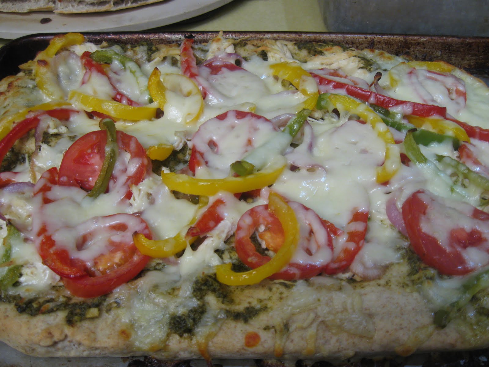 Taste and See God's Goodness Chicken Pesto Pizza
