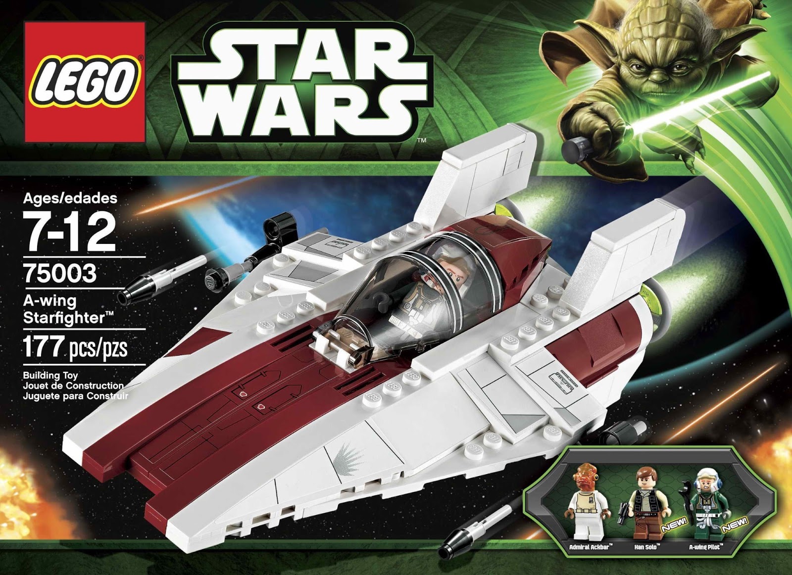 oneTWOBRICK.com: set database: LEGO 75003 a-wing starfighter