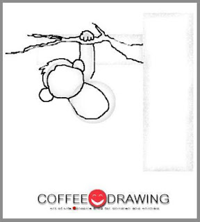 สอนเด็กวาดการ์ตูน รูปลิง แบบง่ายๆ step 12