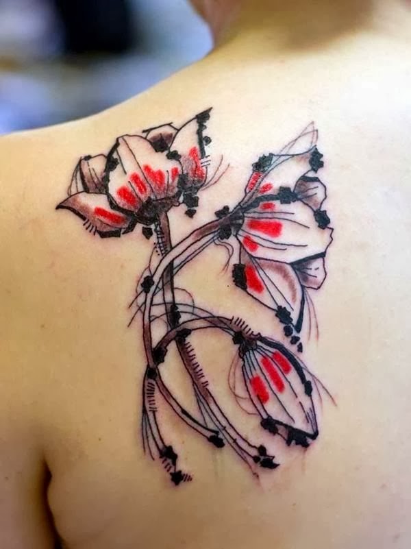 Αbsolutely amazing, back flowers tattoo! Tattoos Book +2510 FREE