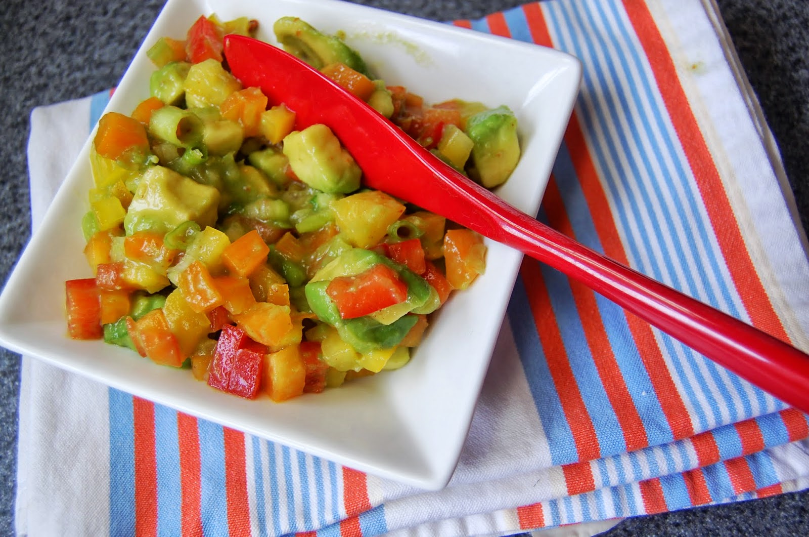 Daily*Dishin Colorful Sweet PepperAvocado Salsa