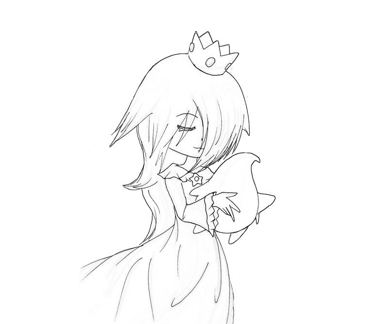 Rosalina Sketch Coloring Pages rosalina-sketch-coloring-pages