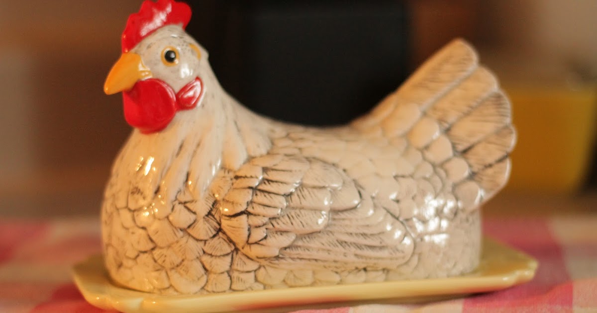 FILIGREE FROM FIELDS AND FENCES ANTIQUE CHICKEN BUTTER DISH AND