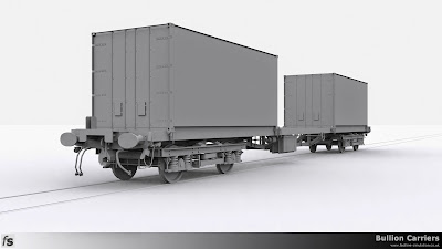 Fastline Simulation - Bullion Carriers: Completed NLA Bullion Flat carrying two containers.