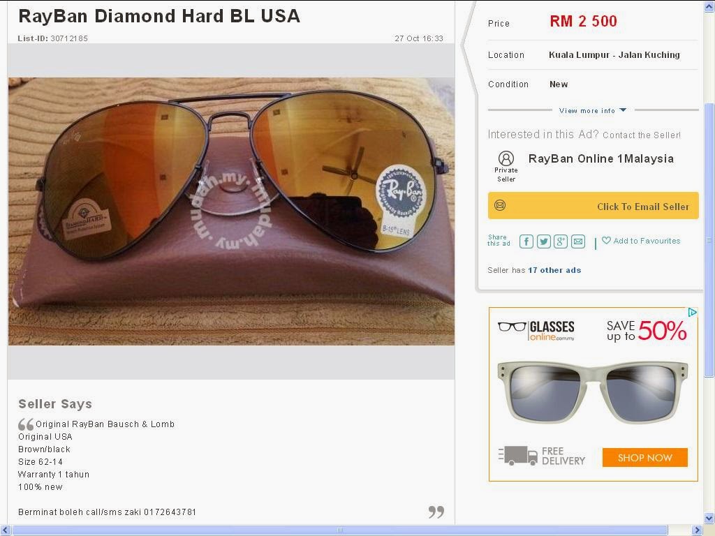 Rayban Original vs Fake RayBan Diamond Hard BL USA vs FAKE