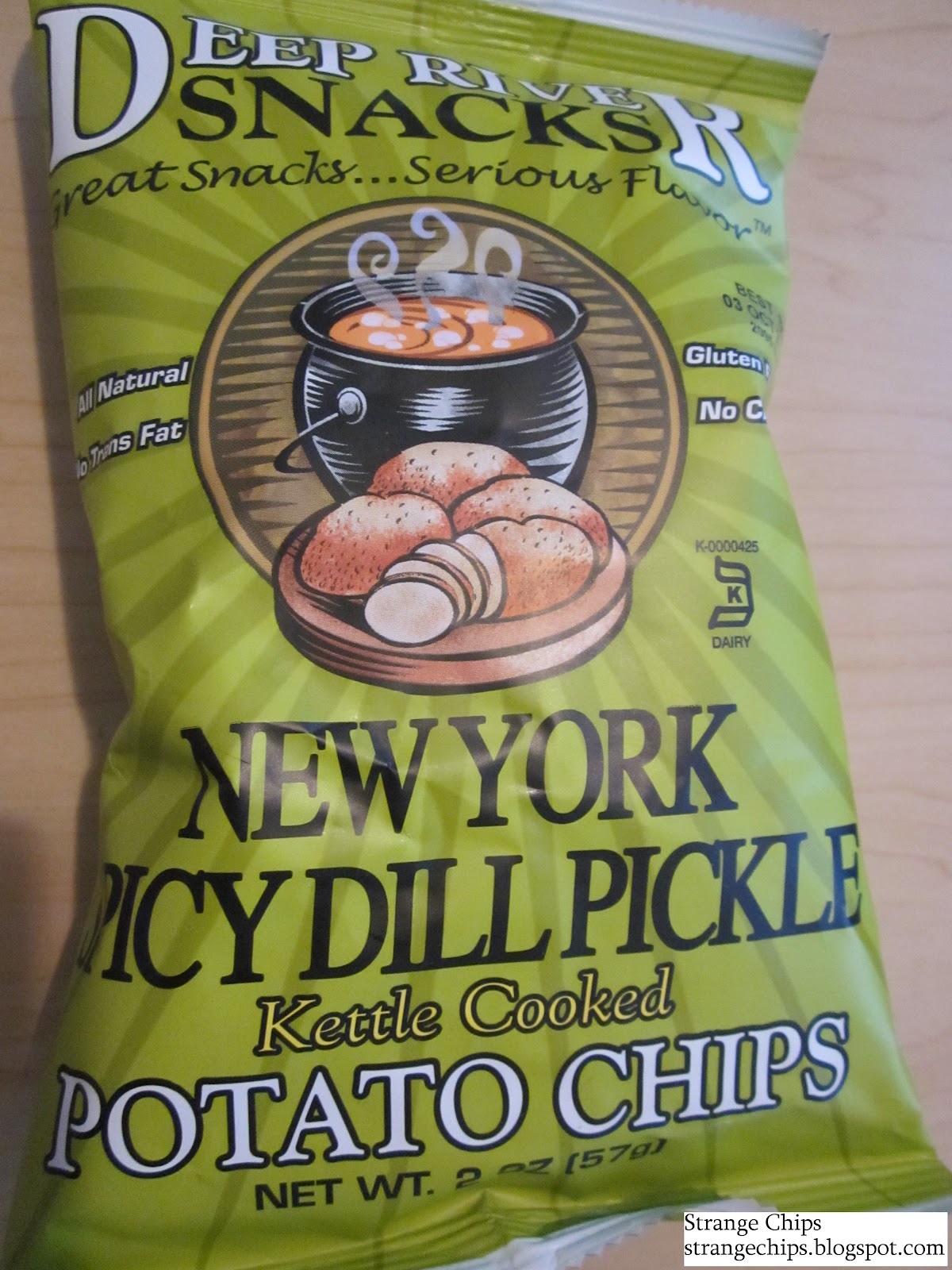 Strange Chips Deep River Snacks New York Spicy Dill Pickle
