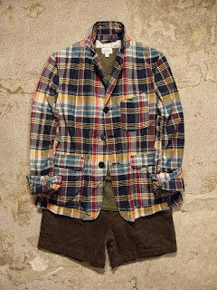 FWK by Engineered Garments Baker Jacket in Navy Madras Plaid Spring/Summer 2015 SUNRISE MARKET