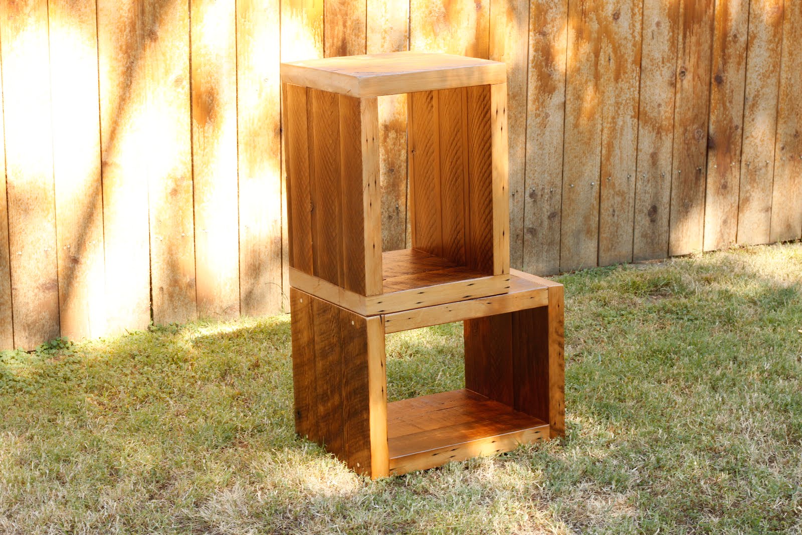 Arbor Exchange Reclaimed Wood Furniture Cube End Tables