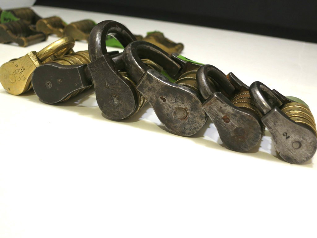 RestraintsBlog Lot of15 Antique FRENCH Combination Padlocks 3,4,5,& 6