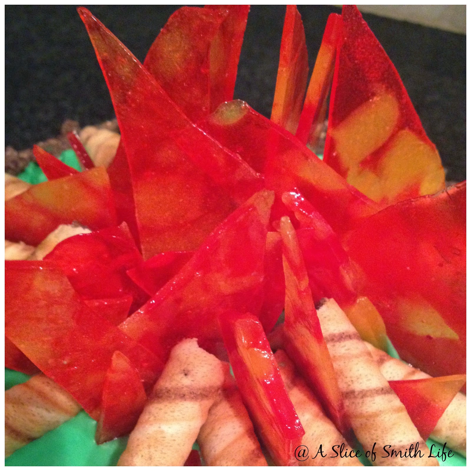 A Slice of Smith Life FirePit Party Cake and Cupcakes