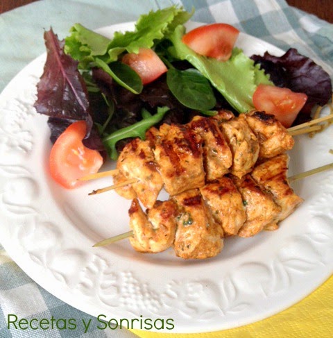 Brochetas De Pollo Especiadas
