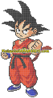 hama beads plantilla goku