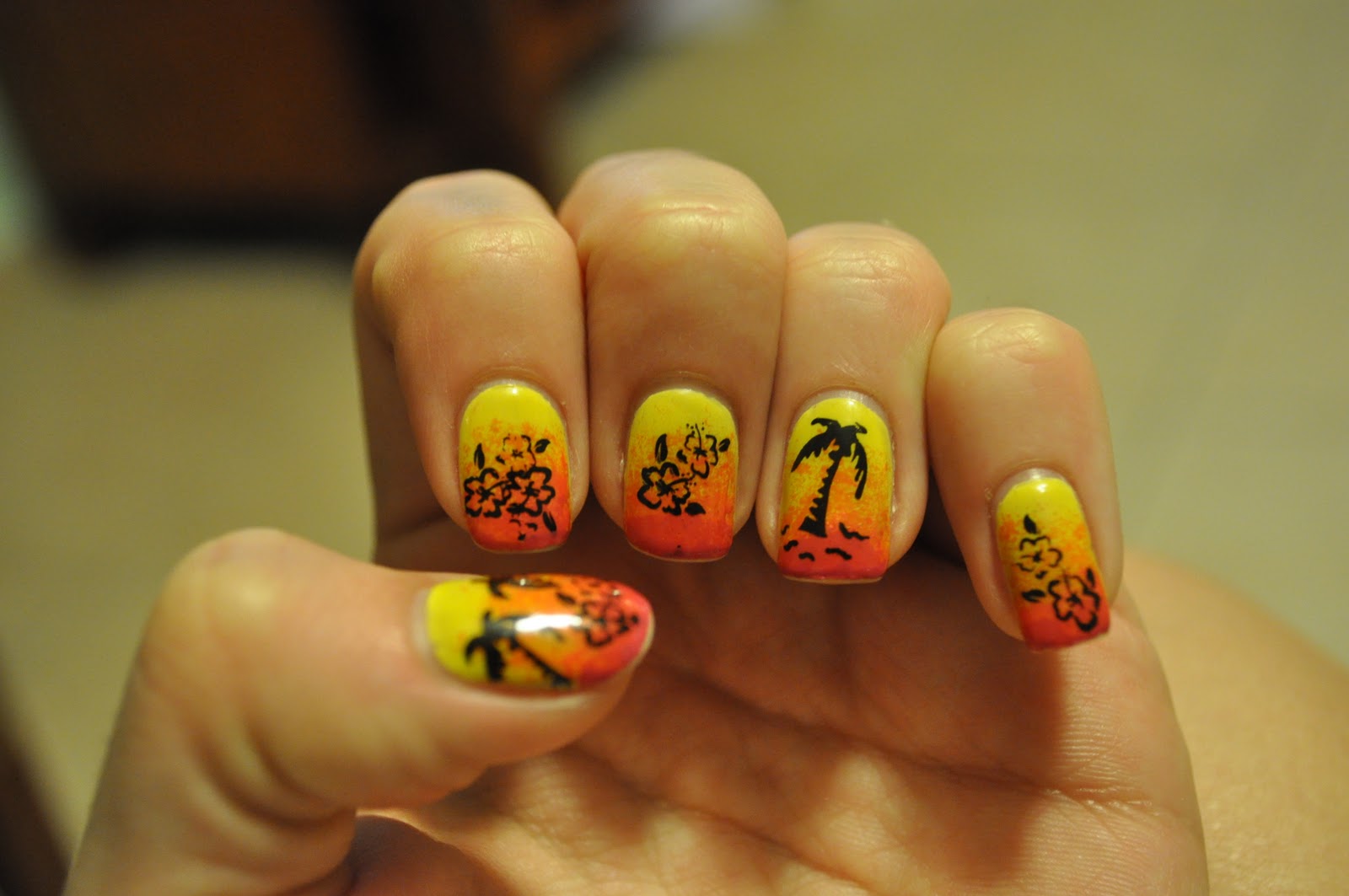 Jessica's Nail Art: Tropical Nails