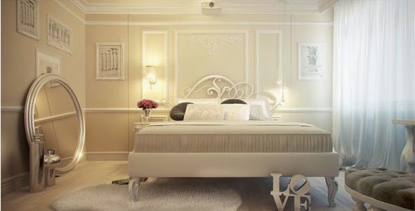 Decorating Romantic Master Bedroom With Interior Lights Dim