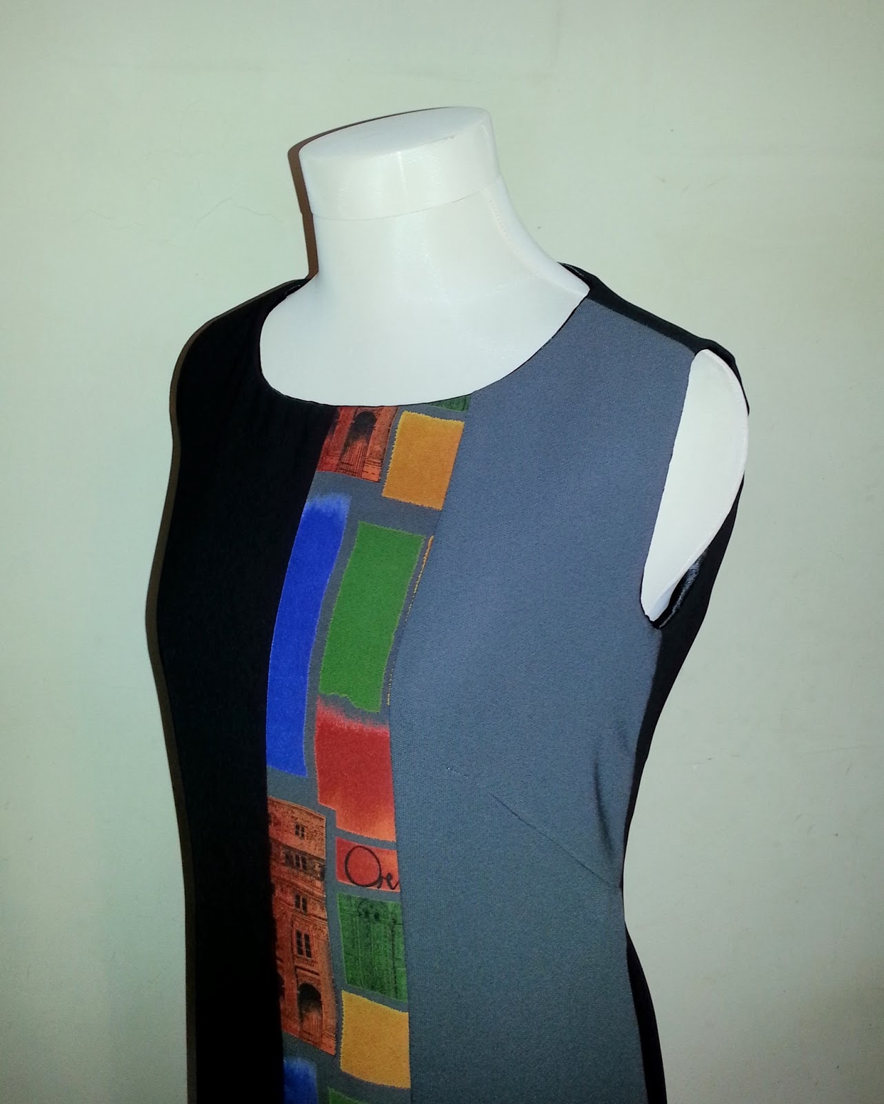 Velvet Ribbon Color Block Dress