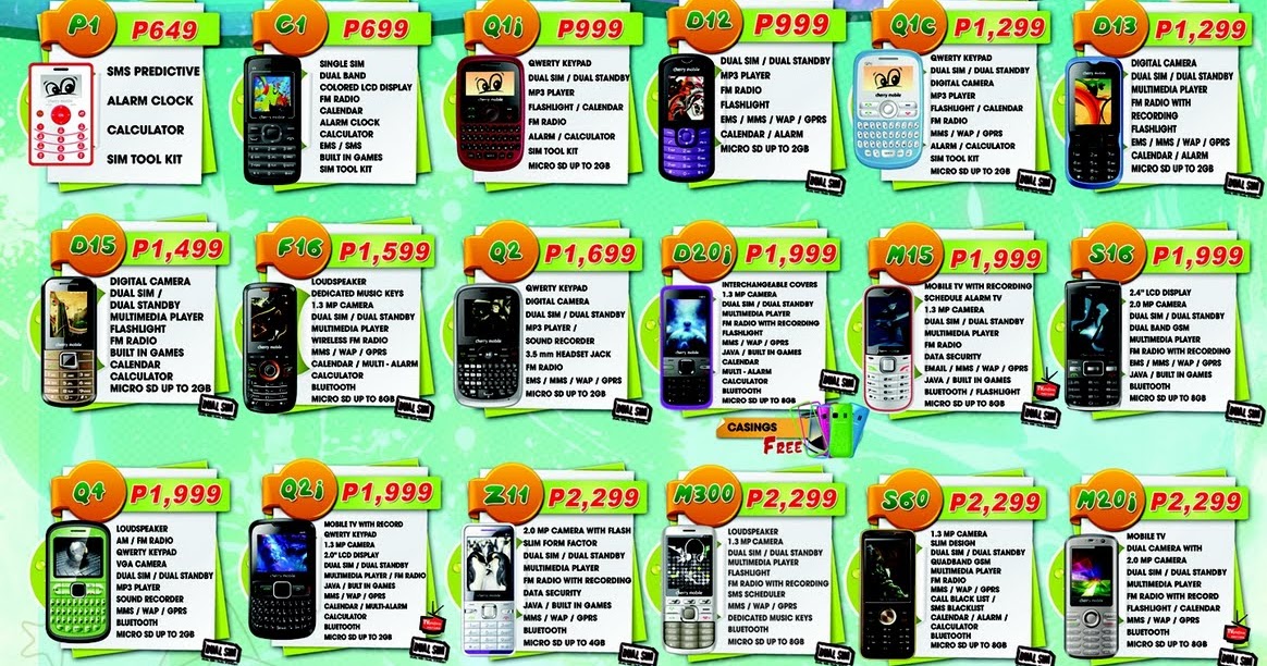 Gabby Automotive Cherry Mobile Phones Price List, Features, Specs, Promos