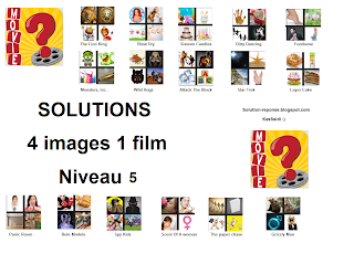 Solution 4 images 1 film niveau 5
