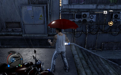Игра Sleeping Dogs герой под зонтиком